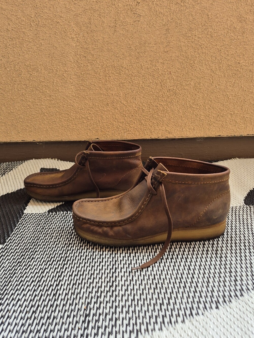Men's Brown Leather Clark's Wallabee Boots